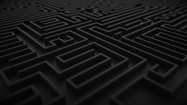 Black Maze Pattern